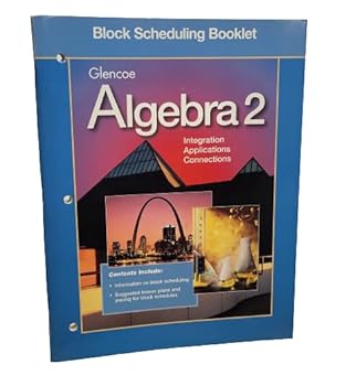 Paperback Block Scheduling Guide (Glencoe Algebra 2) Book