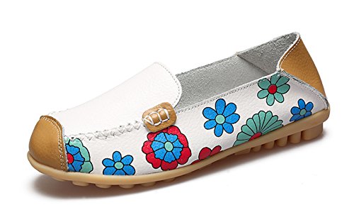 Image of VenusCelia Women's Floral Comfort Walking Flat Loafer