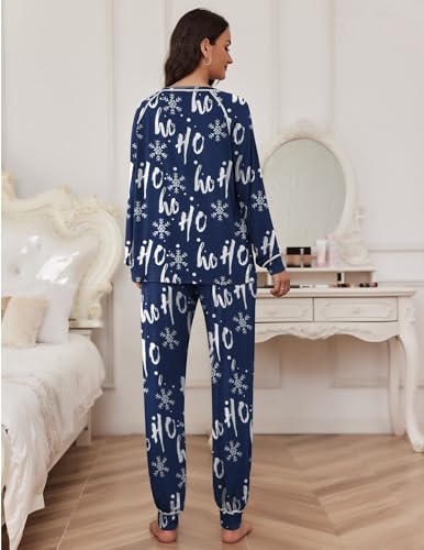 Image of Ekouaer Pajamas Set for Women Soft Comfy Pjs Sets Long Sleeve Sleepwear Loungewear S-XXL