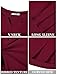 COOFANDY Mens V-Neck T Shirt Long Sleeve Slim Fit Casual Ribbed Tee Shirts Muscle Henley Fashion Hipster Hip Hop Longline T Shirts Wine Red