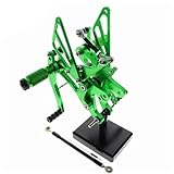 Die Fußrasten sind ergonomisch geformt und bieten genau die richtige Fläche für die Fußrasten. Die Form der Erhebungen bleibt erhalten, ohne dass die Schönheit verloren geht, und bietet gleichzeitig eine hervorragende Rutschfestigkeit. Verstellbare, anhebbare und nach hinten verschiebbare Fußrasten