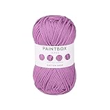 Paintbox Yarns 100% Cotton Aran Yarn 1.76oz (50g), 93 Yards (85m) - Tea Rose Worsted Wool for Crochet or Knitting - Soft, Lightweight for Sweaters, Clothes