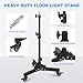 MSKIRA Short Floor Light Stand with Casters, 23.8-32.9