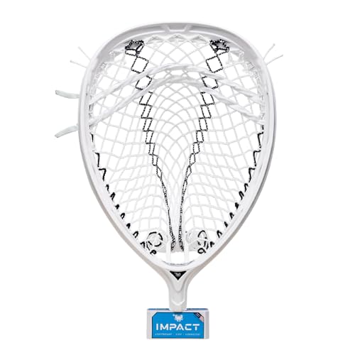 ECD Lacrosse Impact Goalie Head (White/Black-Striker Elite Pocket)