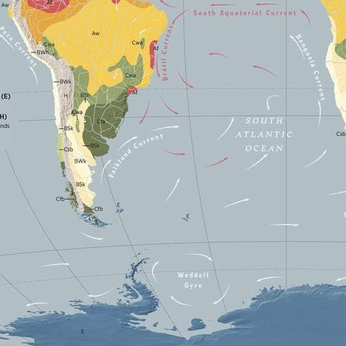 Miniatura 2 de National Geographic Mapa mundial de la pared del clima - 28 x 22 pulgadas - Laminado