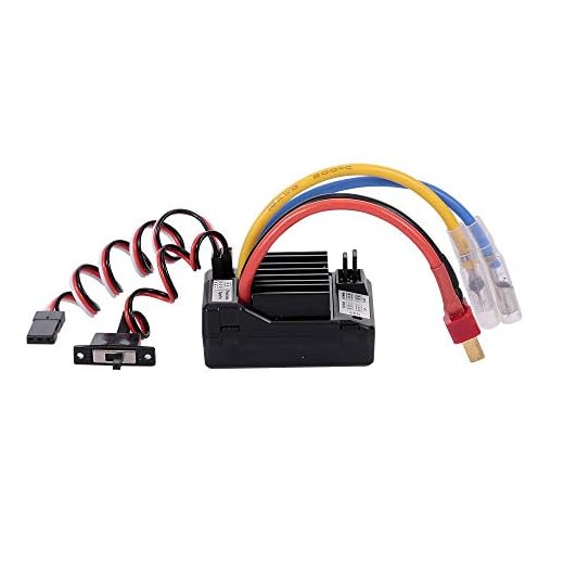GoolRC AX-D60A 60A Waterproof Brushed ESC Electronic Speed Controller for 1/10 RC Car Off-Road Truck RC Boat 2S LiPo 6-8S NiMh Battery