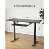 FEZIBO Standing Desk with Keyboard Tray, 60 x 24 Inch Adjustable Height Sit Stand Desk with Memory Presets for Home Office, Ergonomic Computer Workstation, Black