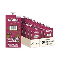 Flavia Bright Tea Co. English Breakfast Tea Freshpacks works only with Flavia Brewers Case of 100
