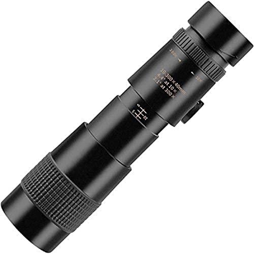 Telescopio Monocular, Gran Alcance, Telescopio Profesional 10 300X HD De 10000 Metros con Soporte para Teléfono Inteligente Trípode Monocular Visión Nocturna Humana,Amazin