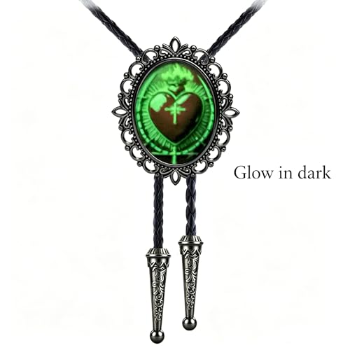 Image of Jeilwiy Bolo Tie for Men Western Cowboy Gothic Bolo Tie Necklace Halloween