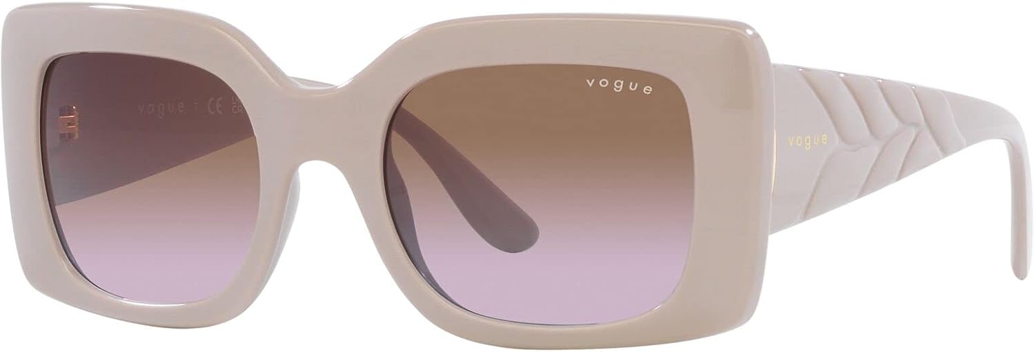 Vogue Eyewear Women's Vo5481s Rectangular Sunglasses Full Light Grey/Violet Gradient Brown 52 Millimeters image 2 of 7 B0BXBBX3HS