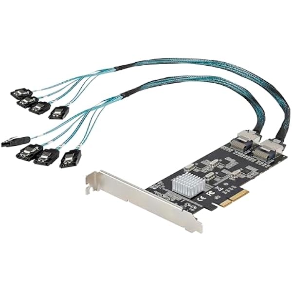 StarTech.com 8 Port Sata Pcie Card - Pci Express 6Gbps Sata Expansion, W128269650 (Express 6Gbps Sata Expansion Adapter Card With 4 Host Controllers - Sata Pcie Controller Card - Pci-E X4 Gen)