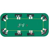 GLACER Foldable Poker Table Top 8 Player, 79"x 36"Large Professional Four Fold Poker Topper Rectangl