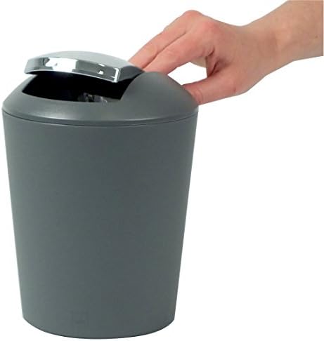 Kela 22272 Small Swing Lid Bin, 1.7 l, Plastic, Marta, Grey