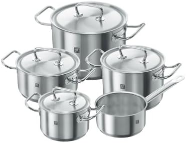Zwilling Twin Classic 5-piece Saucepan Set, with 4 Lids, Suitable for Induction, Stainless Steel, 48 x 38 x 28 cm