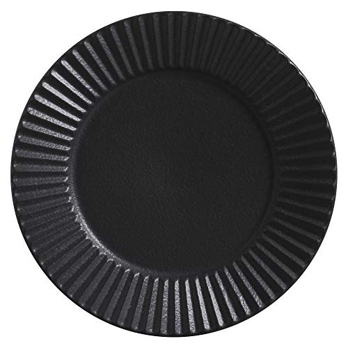 Conjunto c/ 6 Pratos Raso Azeviche Preto Matte Ø 24,8cm