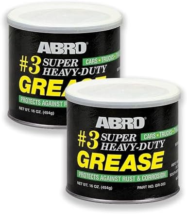 ABRO Masters #3 Wheel Bearing Grease 16 oz, Heavy-Duty Sodium-Based, 2 Pack
