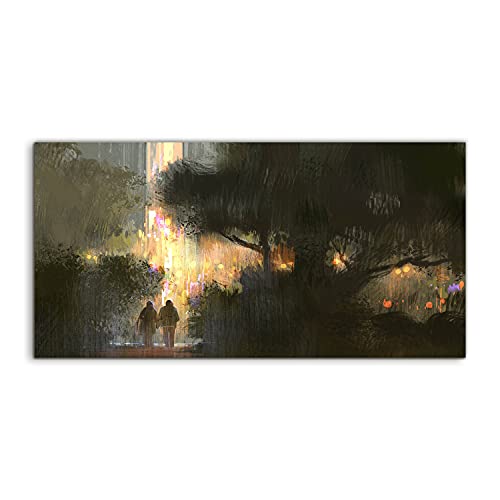Photo art trempé 100x50cm pour agrandir visuellement un salon ou couloir étroit