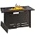 Best Choice Products Fire Pit Table 42in 50,000 BTU Rectangular Steel Propane Gas for Outdoor, Patio w/Burner Lid, Auto Ignition, Hideaway Tank Storage, Cover, Glass Beads - Dark Brown