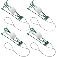 Qualirey 4 Pcs Gopher Trap with Chain Mole Vole Trap Gopher Killer Stainless Steel Weather Resistant for Lawn Garden Farm Outdoor Green