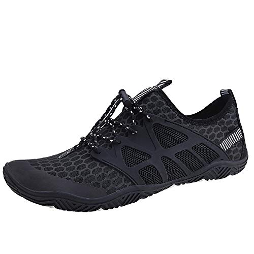Image of MAYZERO Water Shoes Men Women Swim Surf Shoes Beach Pool Shoes Wide Toe Hiking Aqua Shoes Winter House Slippers