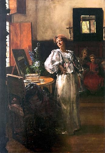 Toile Laura Theresa Alma-tadema affiche graffiti pour relooker un mur vide sans charme