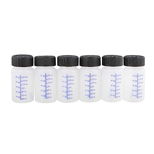 Abn Auto Paint Touch Up Bottles - 6Pk Empty Paint Bottles With Brush Applicator And Mixing Marble, 2 Oz Bottles #TOP6