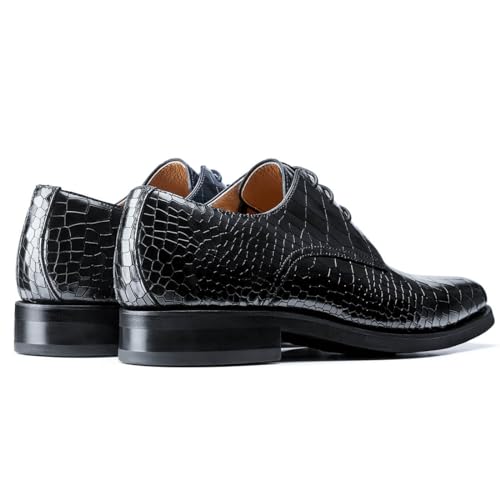 Image of Men's Dress Shoes Genuine Leather Oxfords Luxury Formal Business Suit Shoes with Blake Rapid Stitch