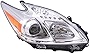Brock Aftermarket Replacement Passenger Right Halogen Combination Headlight Assembly Compatible With 2012-2015 Toyota Prius