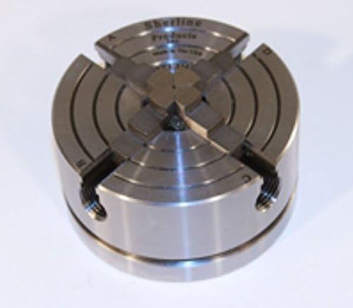 Sherline 1032 - ER-16 4-Jaw Independent Chuck, Includes Hex Key, Steel, 3.1 Inches, Compatible with Lathe & Milling Machine