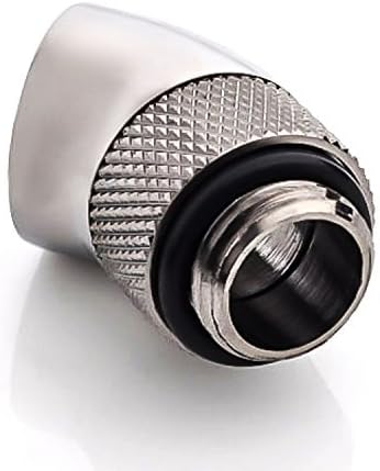 Bitspower G1/4" Male to Female Extender Fitting, 45° Rotary, Black Sparkle, 4-pack