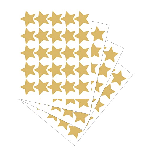 100 Piezas Vinilo Decorativo Estrella Mate Dorado miniatura 2