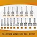 Leriton 23 Pcs Power Nuts Driver Drill Bit Tools Set 1/4'' Driver Hex Shank Keys Metric Socket Wrench Screw Impact Bit Set for Power Tools, Electric Drills Screwdrivers Socket Wrench