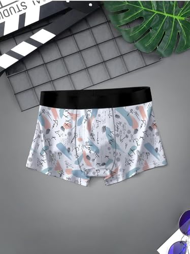 Generic Men's Cotton Blend Printed Stretch Trunks Pack of 3 Brown - Image 6