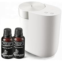 Waterless Diffuser for Essential Oil, Plug in Wall Scent Diffuser for Home, Quiet Cold Air Aromatherapy Diffuser with 500 Sq Ft Coverage, Includes 230ml Hotel-Inspired Oils White