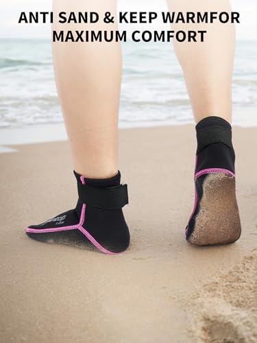 Owntop Neoprensocken, 3mm Neopren Socken für Damen Herren Warm Halten Tauchsocken Schwimmen Socken für Schwimmen, Schnorcheln, Segeln, Surfen Wassersport