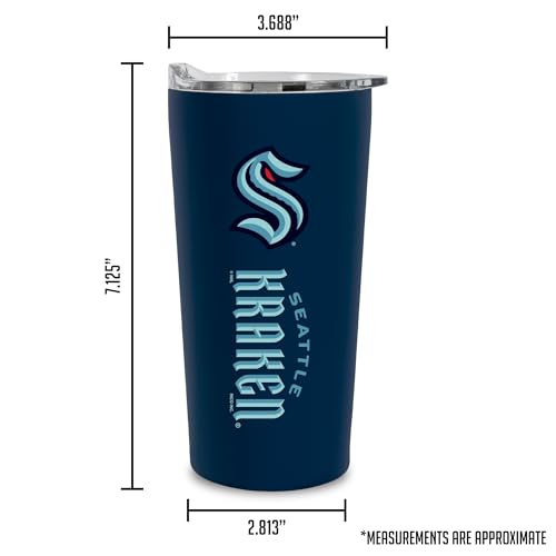 Rico Industries NHL Hockey Seattle Kraken 18oz Soft Touch, Easy Grip Tumbler by Rico Industries - Used condition - Image 7