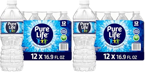 Pure Life, Purified Water, 16.9 Fl Oz, Plastic Bottled Water, 24 Pack