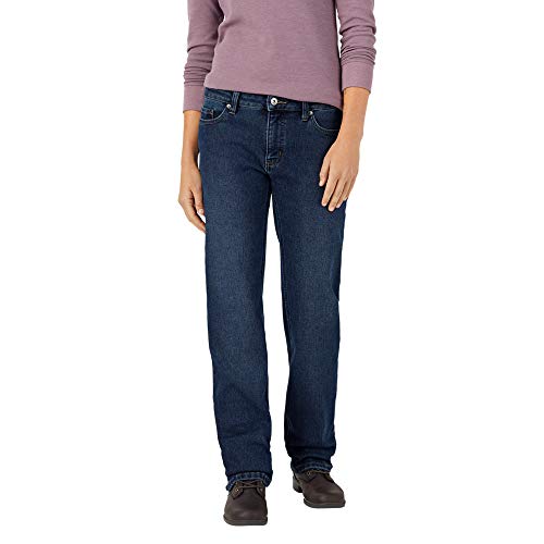 Dickies Women's Warming Temp-Iq Flex Denim 5-Pocket Work Jean, Medium Stonewash, 10 #TOP14