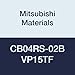 Mitsubishi Materials CB04RS-02B VP15TF CB Series Carbide Micro-Mini Twin Boring Bar with Breaker, Coated, Right, 0.2 mm Radius, 4 mm Shank Dia, 60 mm Length