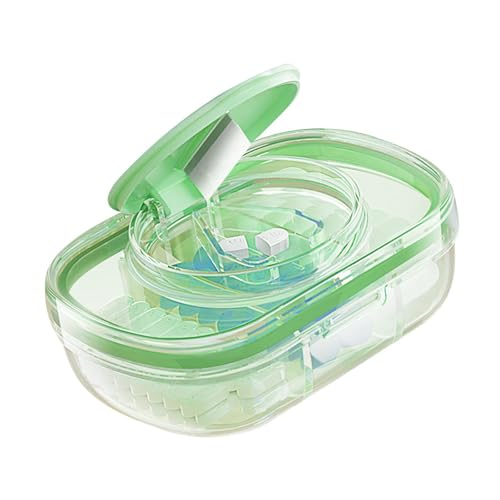 Dagelijkse pil-organizer, pilhouder,Doorzichtig draagbaar pillendoosje met 3 compartimenten - Reispillencontainer voor portemonnee en zak, kleine pillenorganizer voor opslag van visolie, supplementen,