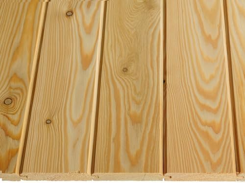 Pine Timber Cladding Matchboard Tongue & Groove V 9x95mm T&G Wood Paneling Panel (1, 2.4m)