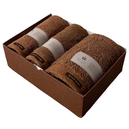 SHINKO TOWEL MAISON BLANC タオルセット バスタオル1枚 フェイスタオル1枚 タオルセット バスマット1枚 (チェストナット) 泉州タオル 日本製 シンプル 無地 単色 ギフト 贈り物 セット品[母の日]