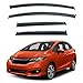 LQQDP 4pcs Smoke Tint With Chrome Trim Outside Mount Tape On/Clip On Style PVC Sun Rain Guard Vent Shade Window Visors Fit 15-19 Honda Fit 3-Door Hatchback