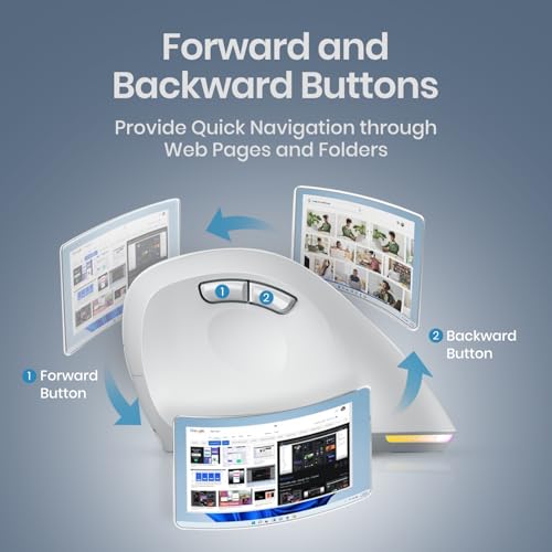 Portronics Toad Ergo 4 Vertical Wireless Mouse, White - Image 6