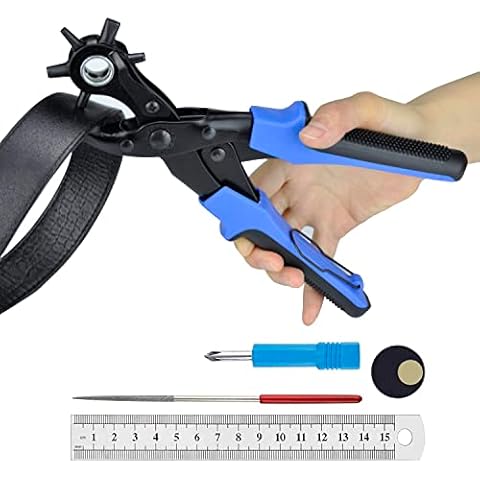 Belt Hole Puncher for Leather, Leather Hole Punch, Heavy Duty Hole Punch, Leather Punch Tool, Belt Hole Punching Tool for Crafts, Watch Band, Fabric, Straps, Shoe, Home DIY Cover