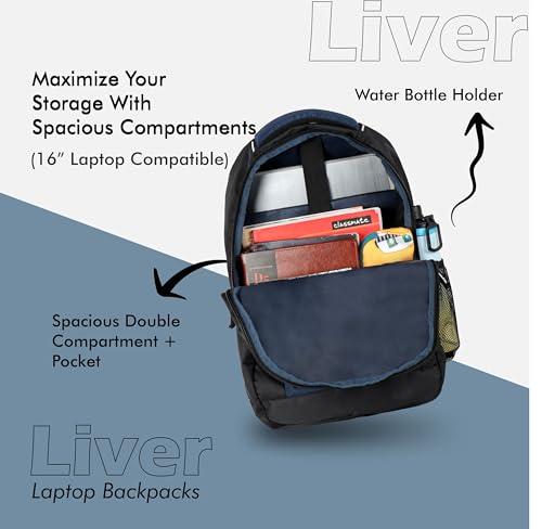 Image of Emmi Liver Laptop Backpack 25 L | Weekend Travel Bag For Men and Women | Carry On Bag For College and School Students | Water Repellent | 18 Months Warranty