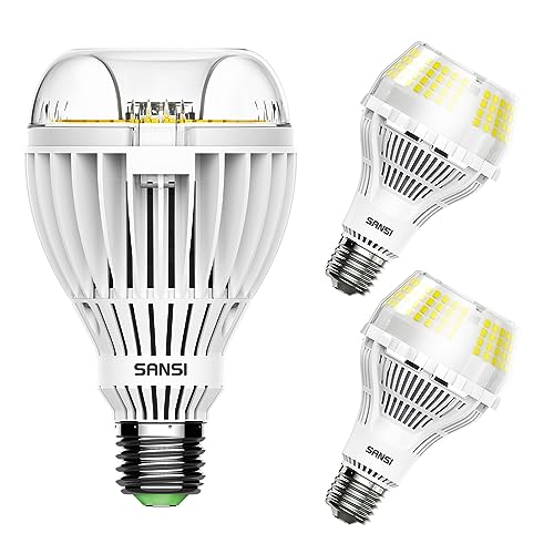 SANSI 350W Equivalent A21 LED Light Bulbs, 5500 Lumens 5000K Daylight Light Bulbs, Non-Dimmable E26 Bulb 200W Equivalent LED Light Bulb, 3000 Lumens Super Bright Light Bulb, 5000K Daylight