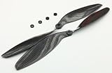  Carbon CFK Luftschrauben 10x3,8 rechts & links (CW & CCW) Propeller Set