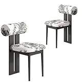 Diseño elegante: una mezcla perfecta de arte y practicidad. Estas sillas de comedor cuentan con una estructura geométrica única para el respaldo, con líneas limpias y suaves. La estética minimalista añade un toque de creatividad y moda a cualquier comedor u oficina, lo que las convierte en una opción ideal para aquellos que buscan comodidad y estilo moderno.